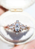 Briar bezel three stone oval and marquise lab grown diamond engagement rings DisneyValley