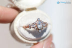 Briar bezel three stone oval and marquise lab grown diamond engagement rings DisneyValley