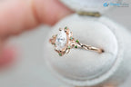 Briar rose halo with marquise Lab Grown and green diamond accents Wedding Ring DisneyValley