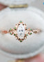 Briar rose halo with marquise Lab Grown and green diamond accents Wedding Ring DisneyValley