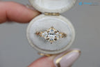 Briar rose starlight oval center Whimsical gold engagement ring - DisneyValley