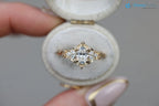 Briar rose starlight oval center Whimsical gold engagement ring - DisneyValley