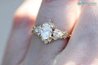 Briar rose starlight oval center Whimsical gold engagement ring - DisneyValley