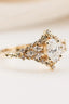 Briar rose starlight oval center Whimsical gold engagement ring - DisneyValley