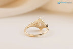 Briar rose starlight oval center Whimsical gold engagement ring - DisneyValley