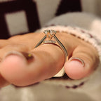 Solitaire Dutch Marquise Engagement Ring In Euro Shank