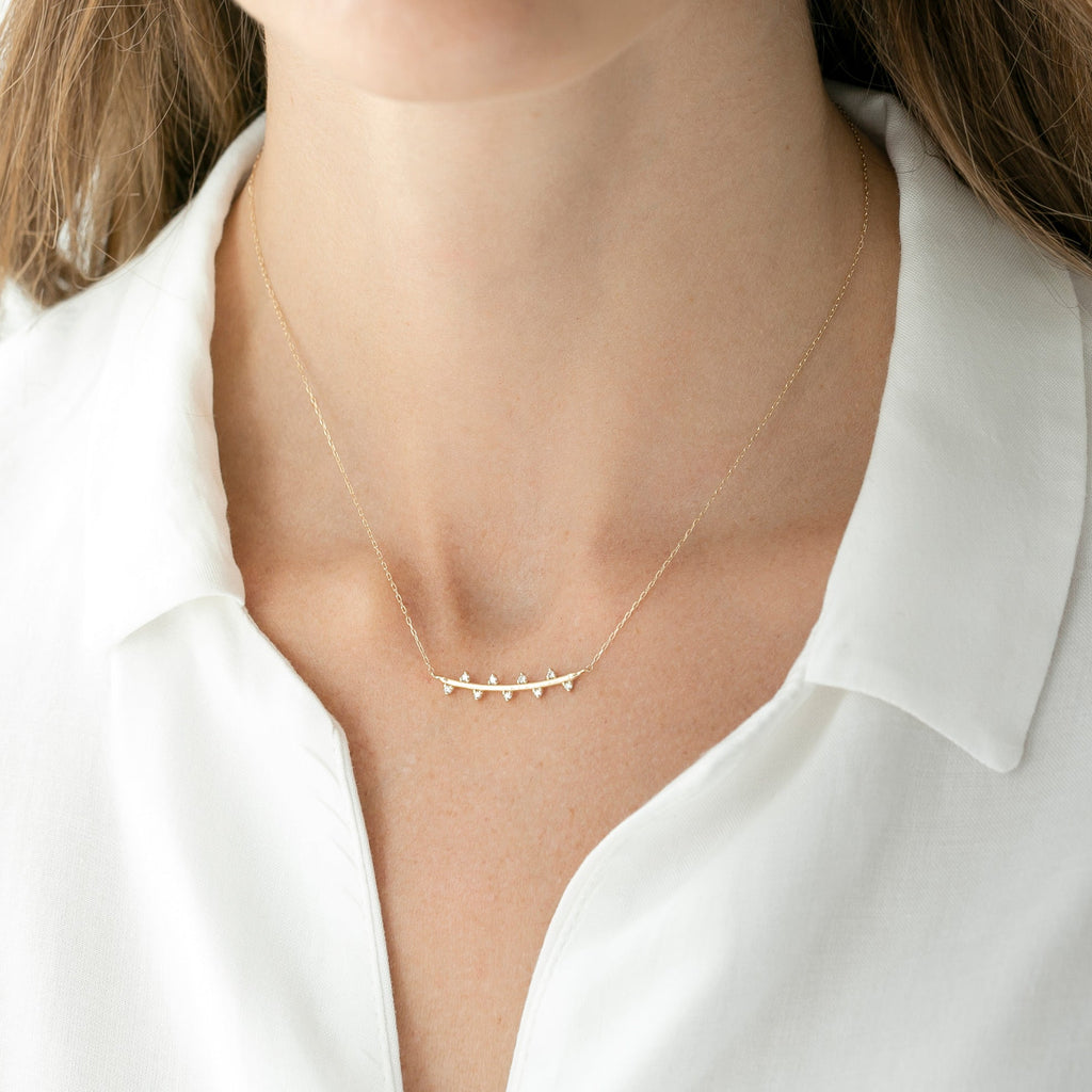 The Bryher Necklace | VS1 D-E Lab Diamonds. 100% Recycled 9k Gold