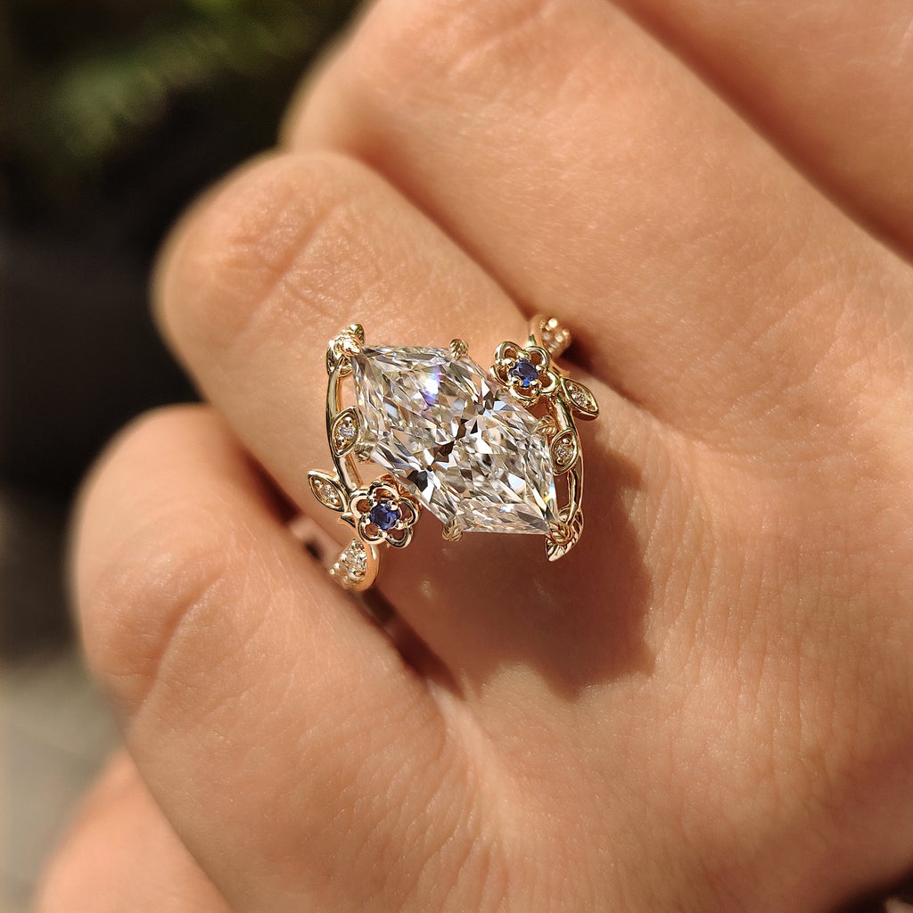 Dutch Marquise Ring with Leaf Style Prong