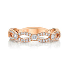0.5 CTW  Round | Brilliant Cut Moissanite  Crossover  Halo Unique Wedding Band