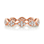 0.6 CTW  Round | Brilliant Cut Moissanite  Halo Unique Wedding Band