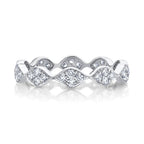 0.6 CTW  Round | Brilliant Cut Moissanite  Halo Unique Wedding Band