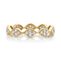 0.6 CTW  Round | Brilliant Cut Moissanite  Halo Unique Wedding Band