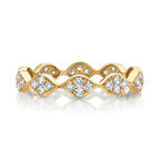 0.6 CTW  Round | Brilliant Cut Moissanite  Halo Unique Wedding Band