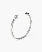 ROPES Silver Cuff Bracelet - 4mm