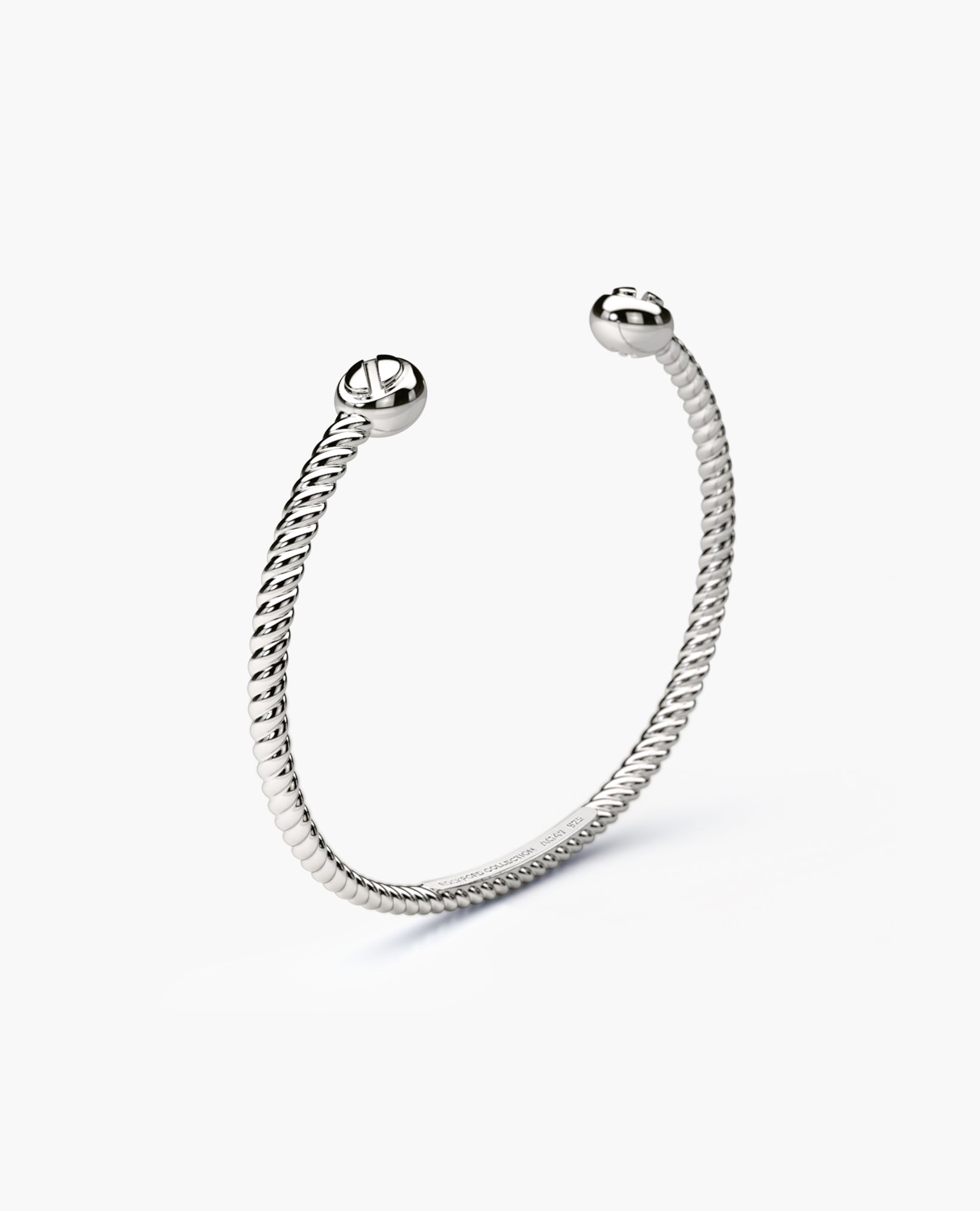 ROPES Silver Cuff Bracelet - 4mm