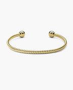 ROPES Gold Cuff Bracelet - 4mm