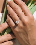 2.30 CT Round Moissanite Pave Setting Engagement Ring