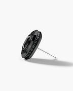 HALO EverBlak Gold Cushion Cut Single Stud Earring with 0.50ct - 1.35ct Black Diamonds