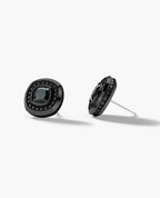 HALO EverBlak Gold Cushion Cut Single Stud Earring with 0.50ct - 1.35ct Black Diamonds