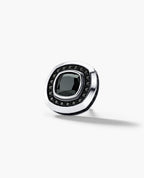 HALO Gold Cushion Cut Single Stud Earring with 0.50ct - 1.35ct Black Diamonds