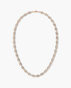 MOSS Two-Tone Gold Link Necklace with Diamonds - 9mm