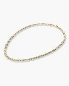 MOSS Two-Tone Gold Link Necklace with Diamonds - 9mm
