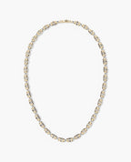 MOSS Two-Tone Gold Link Necklace with Diamonds - 9mm