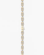 MOSS Two-Tone Gold Link Necklace with Diamonds - 9mm