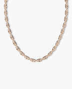 MOSS Link Gold Necklace with Diamonds - 9mm