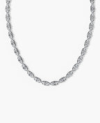 MOSS Link Gold Necklace with Diamonds - 9mm