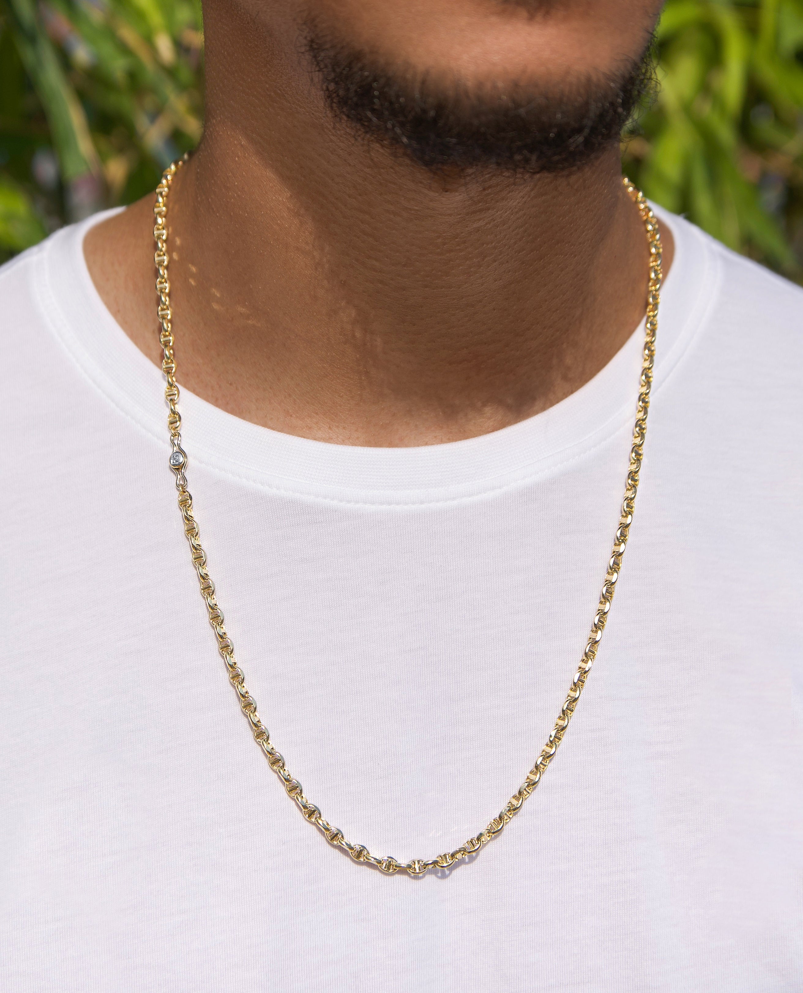 ANCHOR SOLID Gold Necklace - 4.5mm