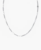 BAR CHAIN Gold Necklace with Diamonds - 2.5mm
