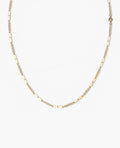 BAR CHAIN Gold Necklace with Diamonds - 2.5mm