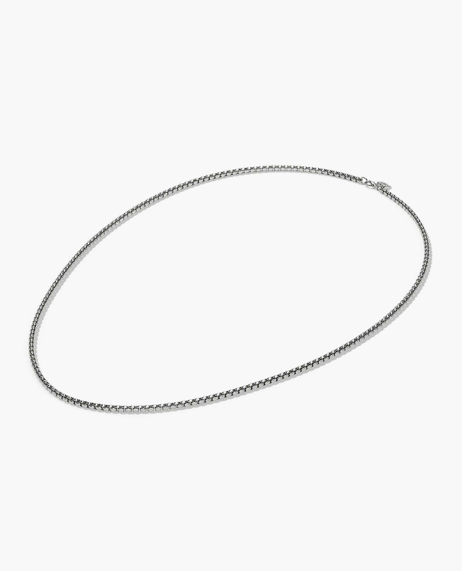 ROUND BOX Silver Chain Necklace - 3.5mm