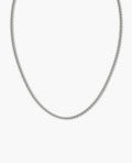 ROUND BOX Silver Chain Necklace - 4mm