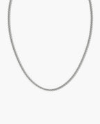 ROUND BOX Silver Chain Necklace - 4mm