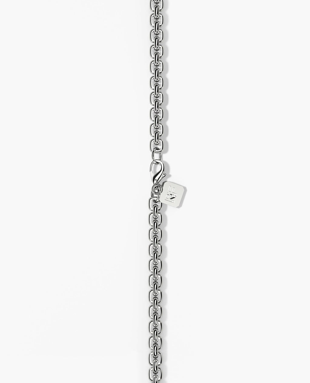 ROUND BOX Silver Chain Necklace - 4mm