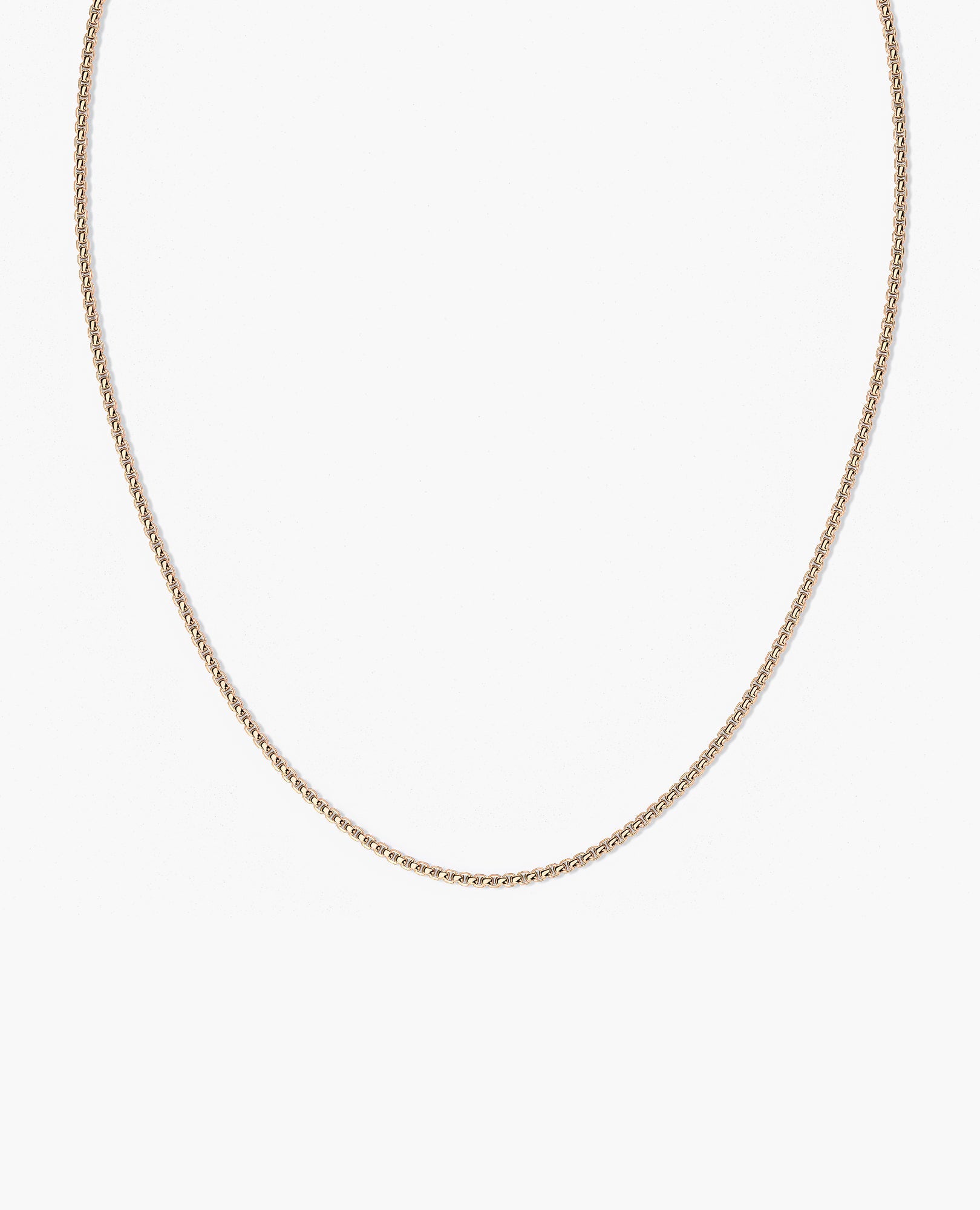 ROUND BOX Gold Chain Necklace - 2.5mm