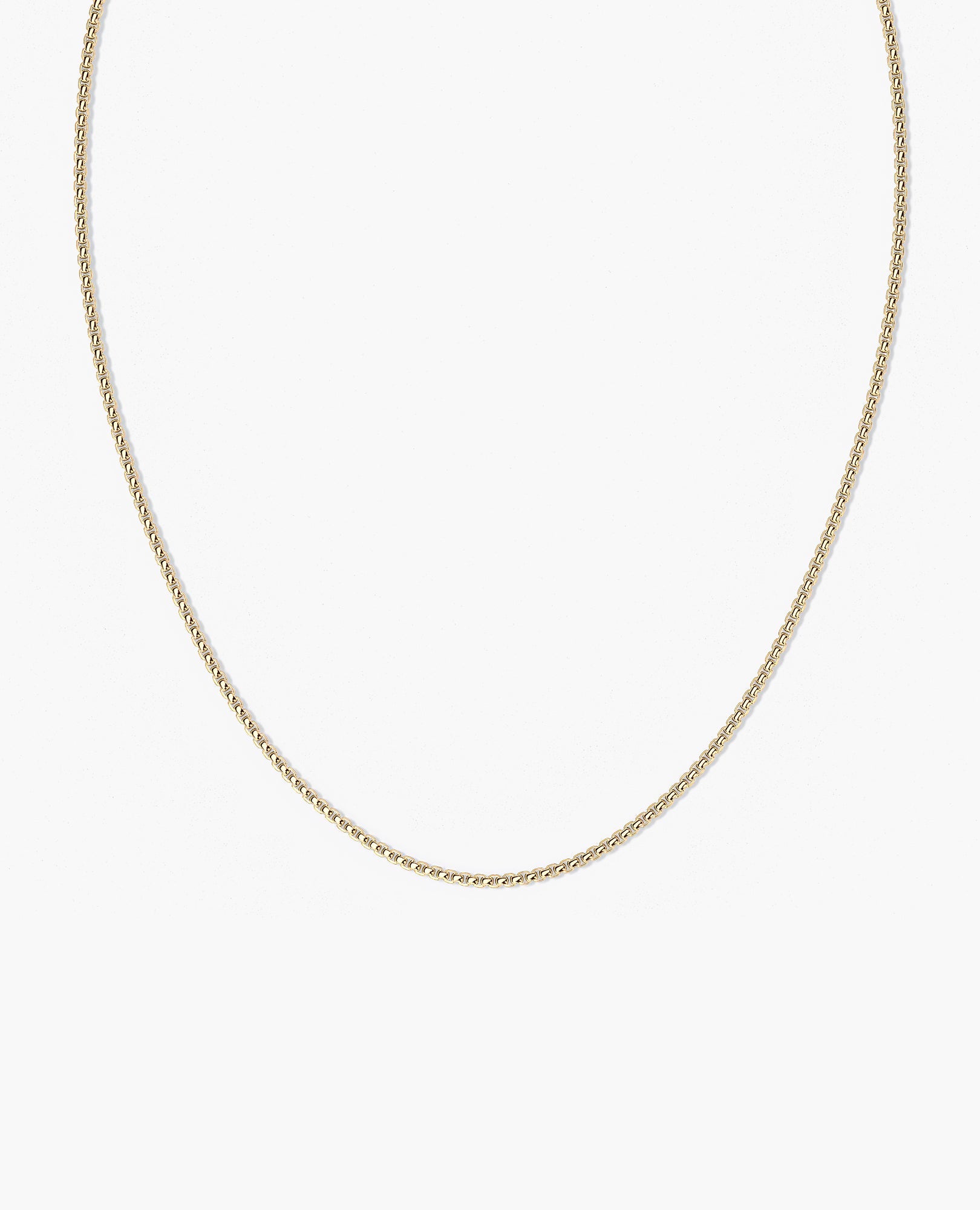 ROUND BOX Gold Chain Necklace - 2.5mm