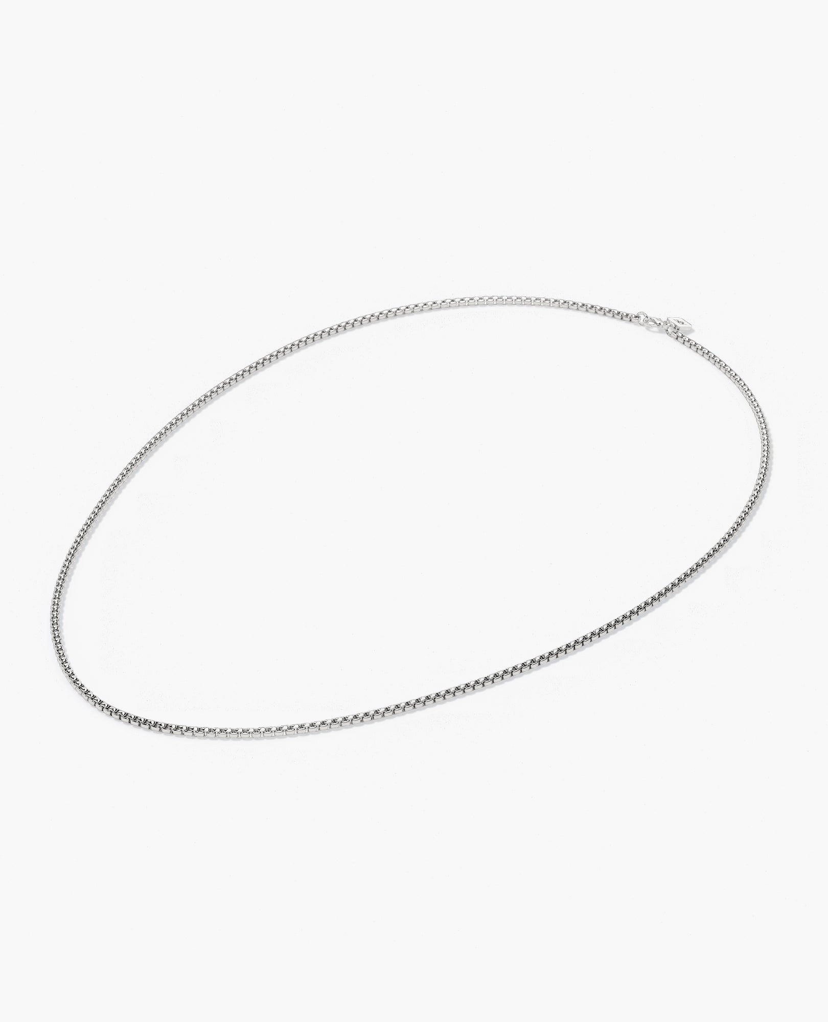 ROUND BOX Silver Chain Necklace - 2.5mm