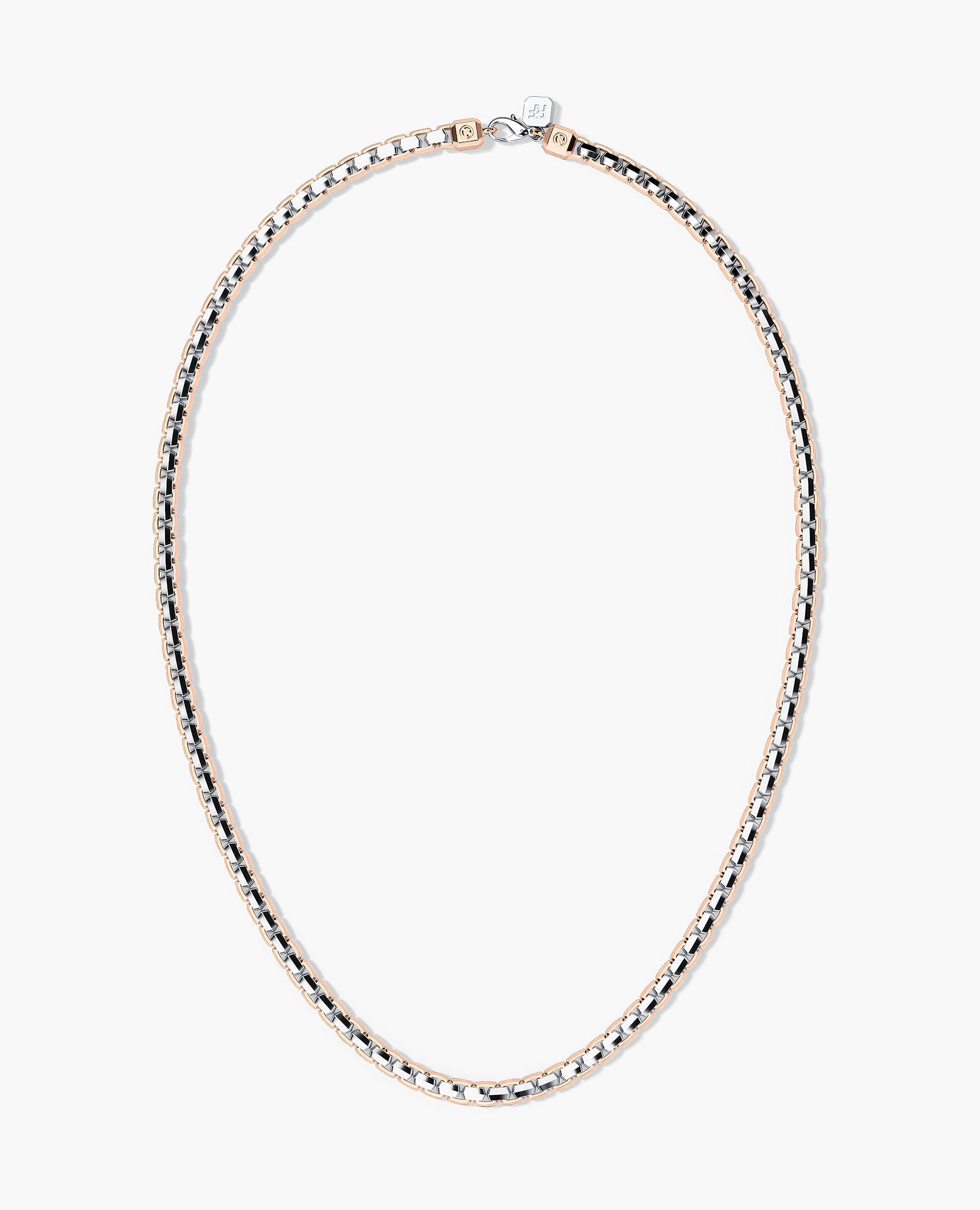 EDGE BOX Chain Necklace Two-Tone Gold - 6mm
