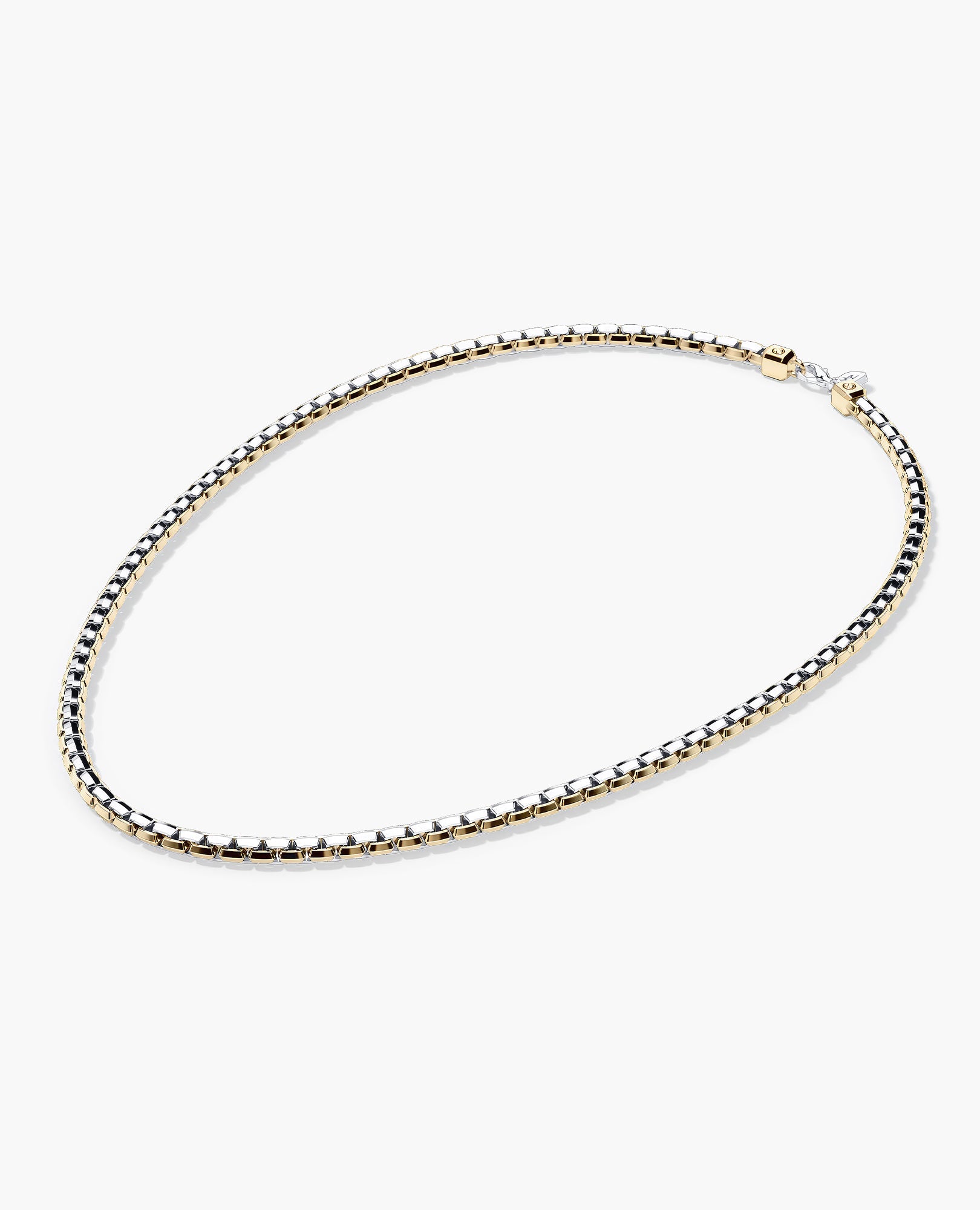 EDGE BOX Chain Necklace Two-Tone Gold - 6mm