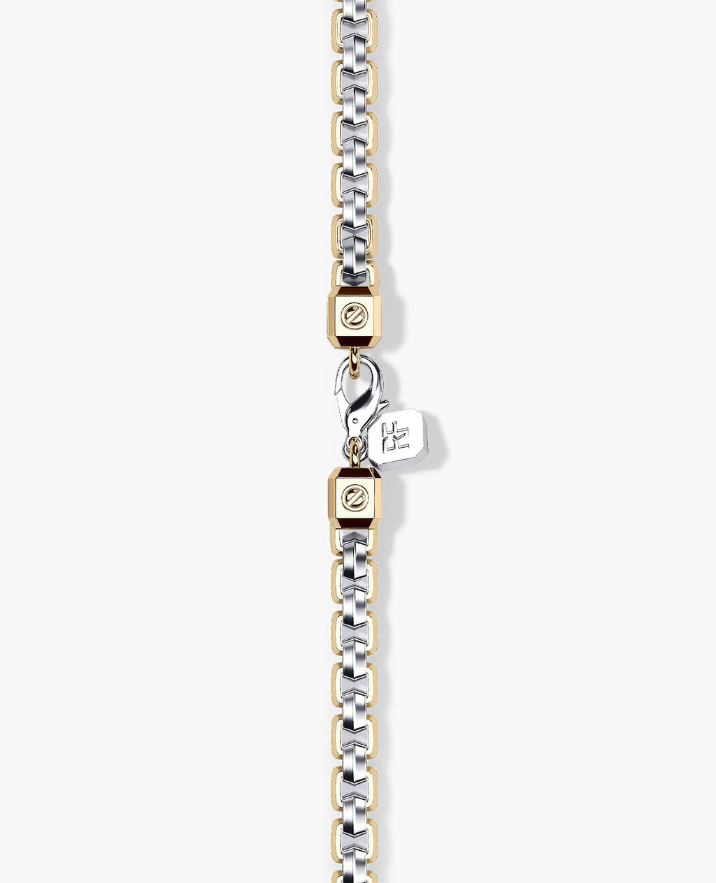 EDGE BOX Chain Necklace Two-Tone Gold - 6mm