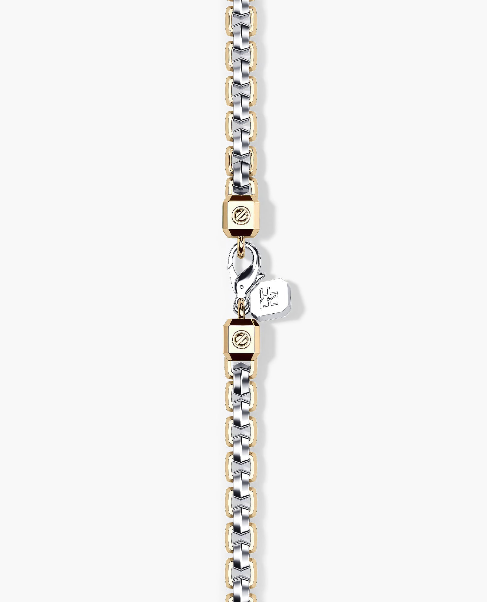EDGE BOX Chain Necklace Two-Tone Gold - 6mm