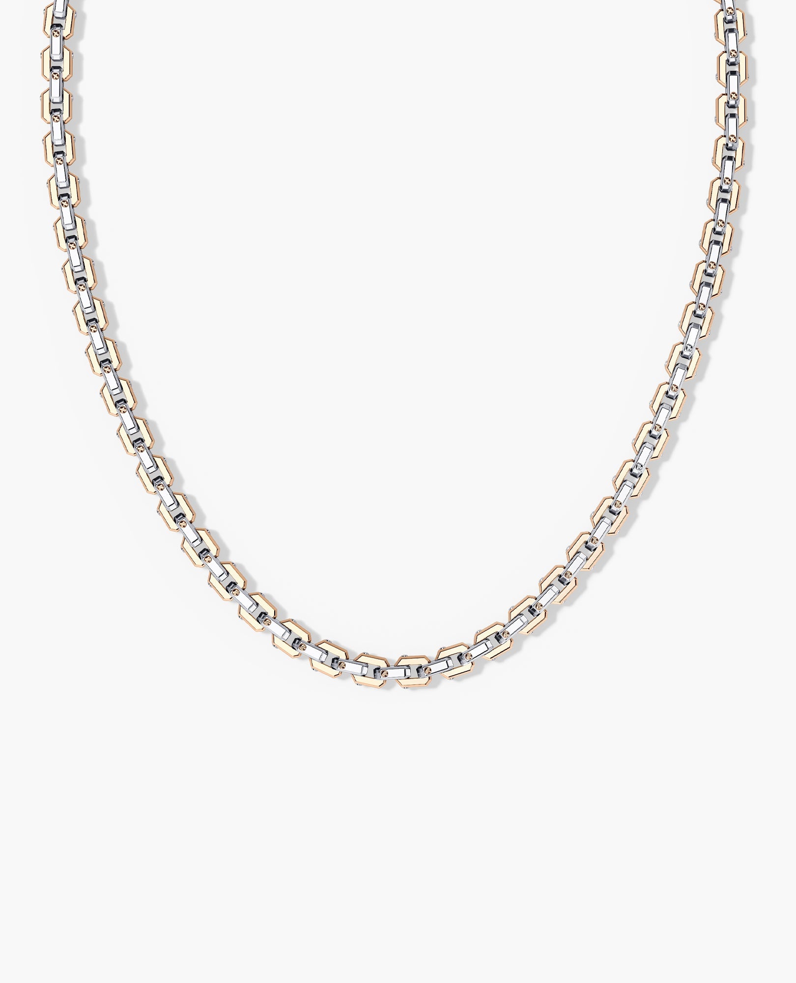 EMPIRE Two-Tone Gold Chain Link Necklace - 6mm