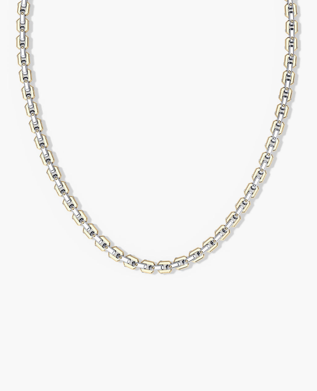 EMPIRE Two-Tone Gold Chain Link Necklace - 6mm