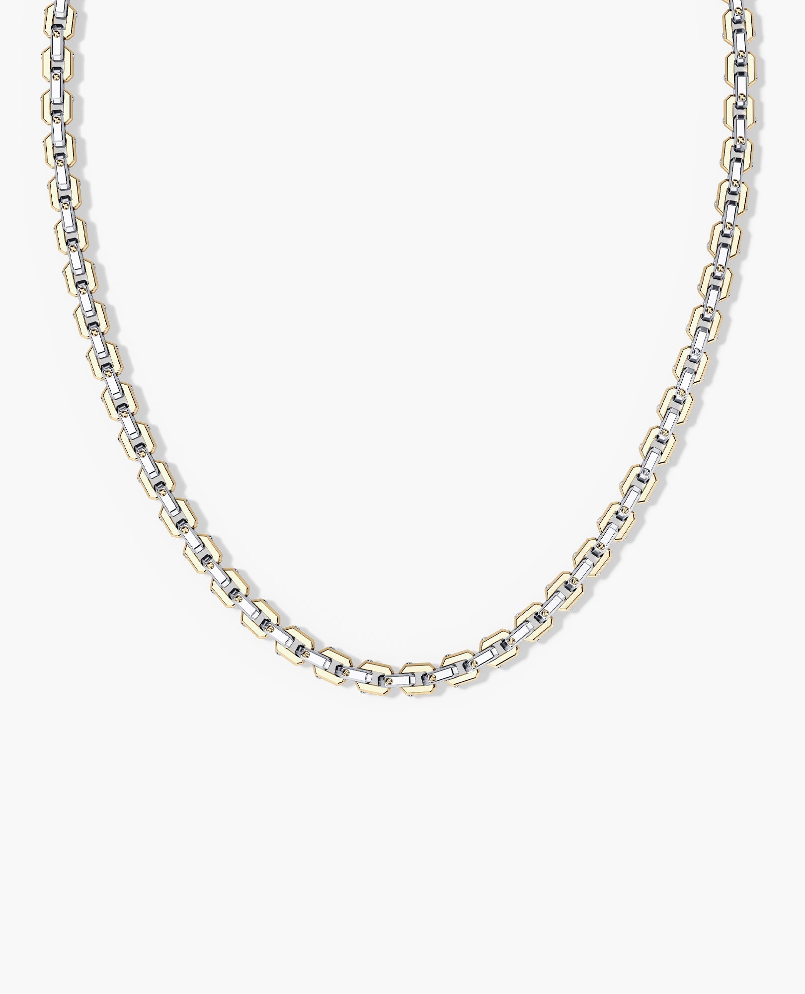EMPIRE Two-Tone Gold Chain Link Necklace - 6mm