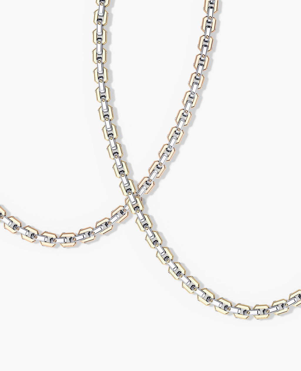 EMPIRE Two-Tone Gold Chain Link Necklace - 6mm