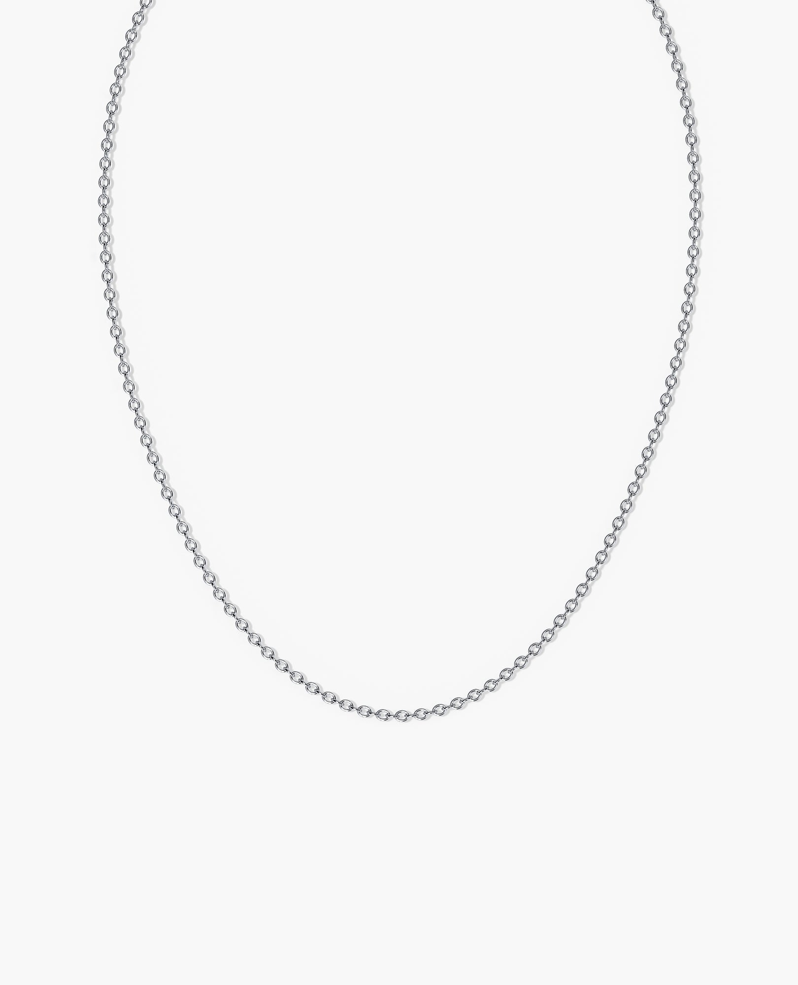 CABLE Silver Chain Necklace - 3mm