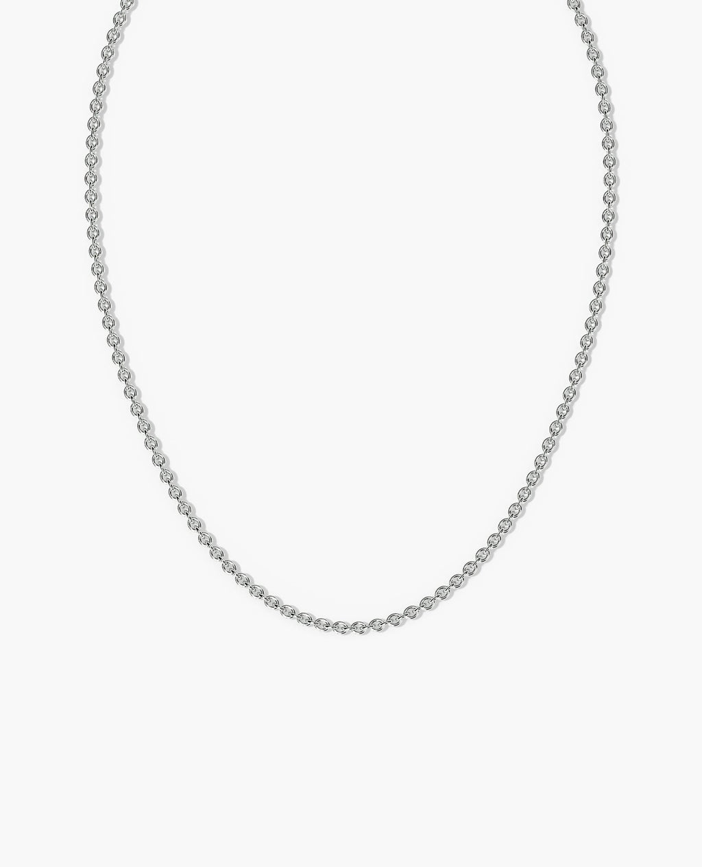 CABLE Silver Chain Necklace - 4mm